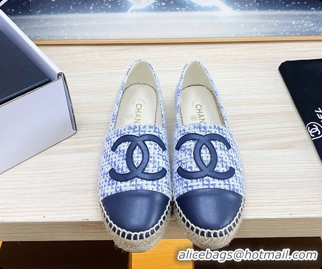 Low Cost Chanel Logo Fabric Blue 60702722
