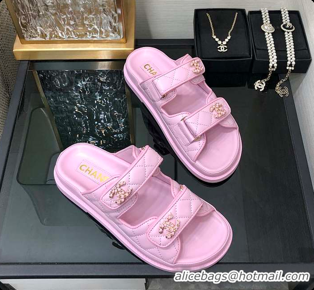 Most Popular Chanel Slipper Light Pink 60702723