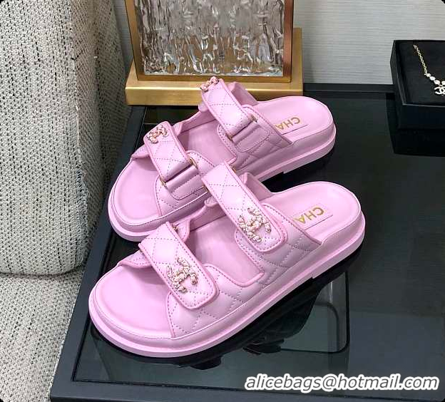 Most Popular Chanel Slipper Light Pink 60702723