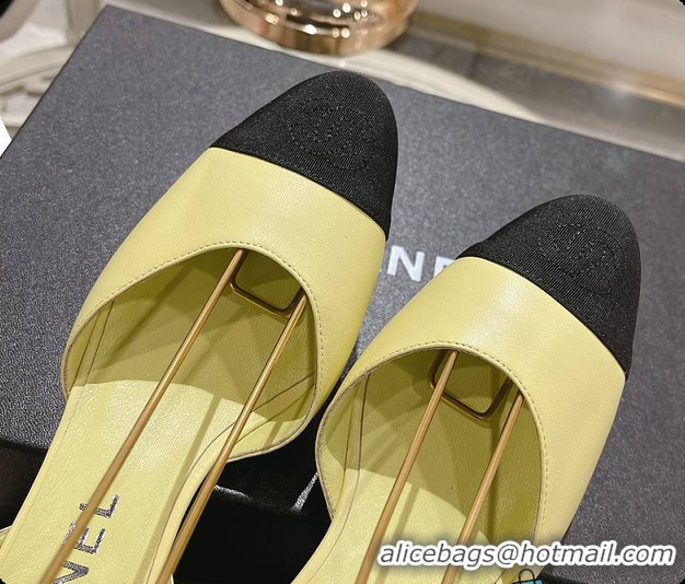 Stylish Chanel Sling Back Yellow 5cm 60702724
