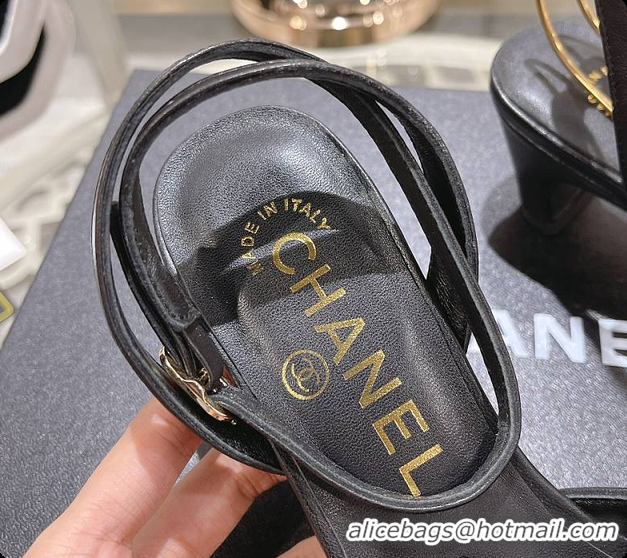 Grade Quality Chanel Sling Back Black 5cm 60702724