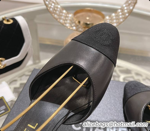 Grade Quality Chanel Sling Back Black 5cm 60702724