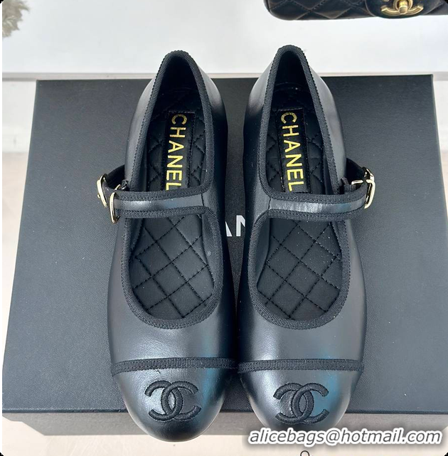 Low Price Chanel Flat Mule Black 60702725