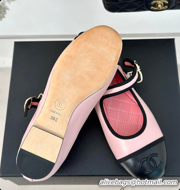 Shop Duplicate Chanel Flat Mule Pink 60702725
