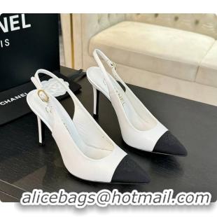 Charming Chanel Slingback High Heels White 60702802