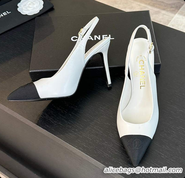 Charming Chanel Slingback High Heels White 60702802