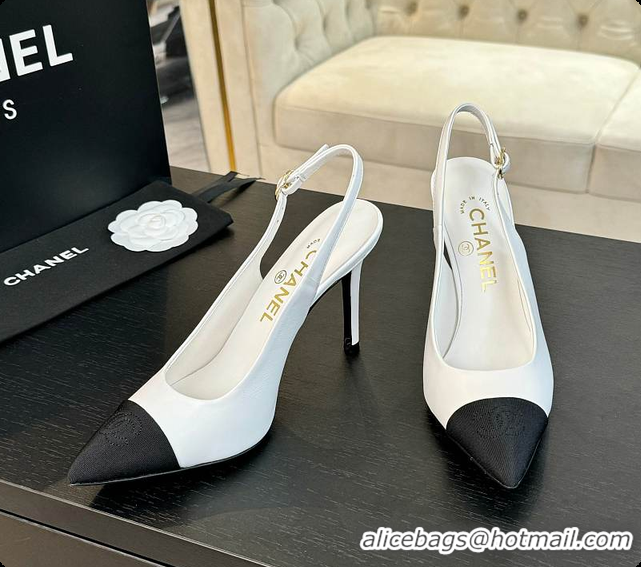 Charming Chanel Slingback High Heels White 60702802