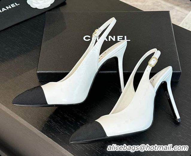 Charming Chanel Slingback High Heels White 60702802