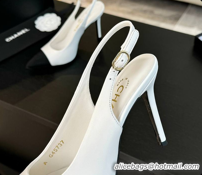 Charming Chanel Slingback High Heels White 60702802