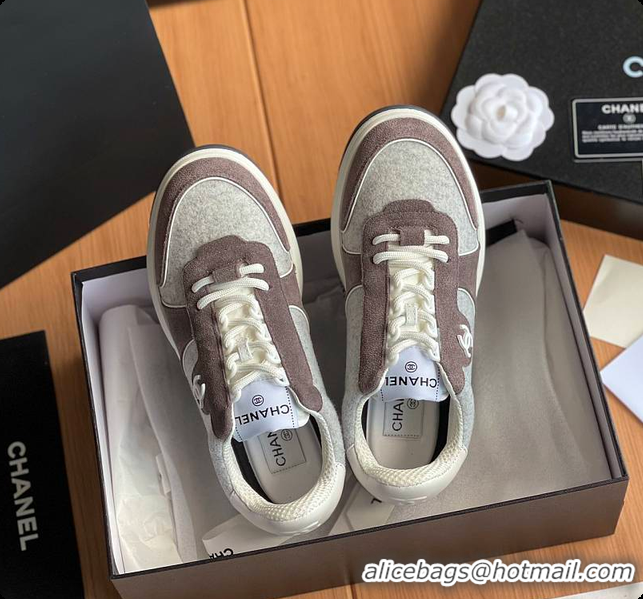Charming Chanel Classic Sports Shoes Brown 60702702