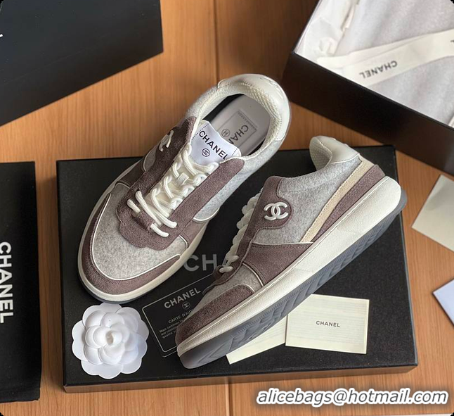 Charming Chanel Classic Sports Shoes Brown 60702702
