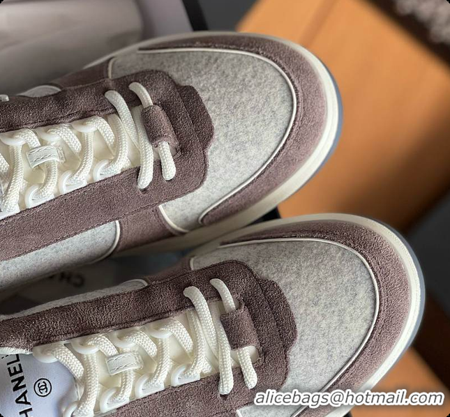 Charming Chanel Classic Sports Shoes Brown 60702702