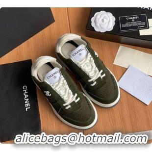 Low Cost Chanel Classic Sports Shoes Green 60702702