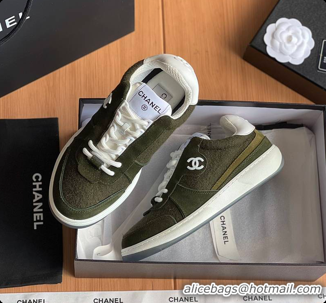 Low Cost Chanel Classic Sports Shoes Green 60702702