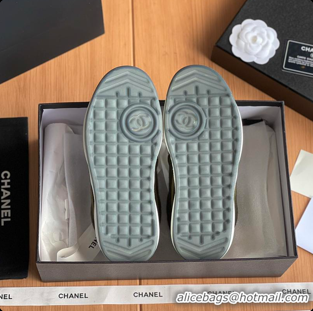 Low Cost Chanel Classic Sports Shoes Green 60702702