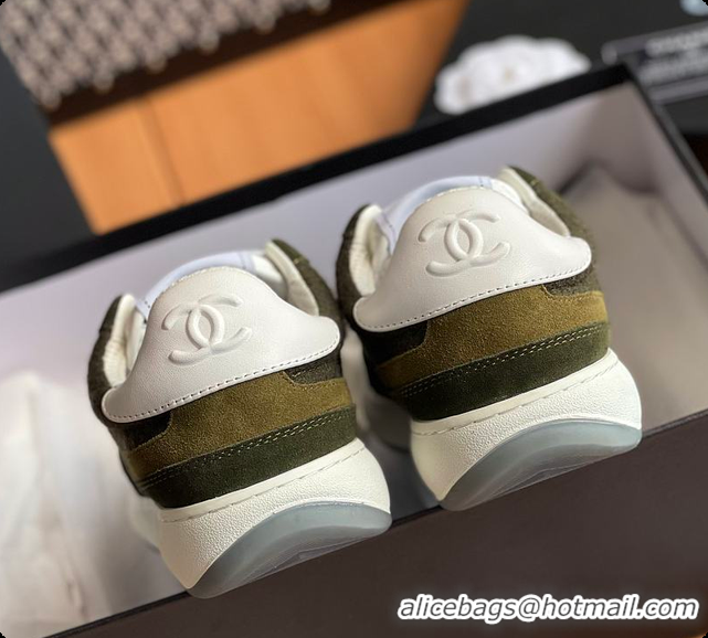 Low Cost Chanel Classic Sports Shoes Green 60702702