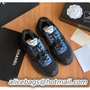 Stylish Chanel Sneaker Midnight Black Blue 60702703