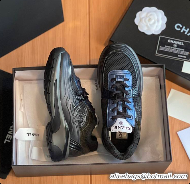 Stylish Chanel Sneaker Midnight Black Blue 60702703