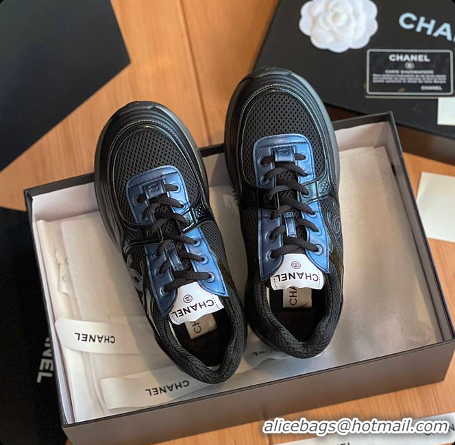 Stylish Chanel Sneaker Midnight Black Blue 60702703