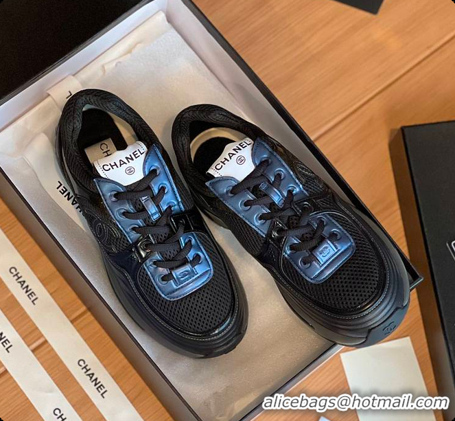 Stylish Chanel Sneaker Midnight Black Blue 60702703