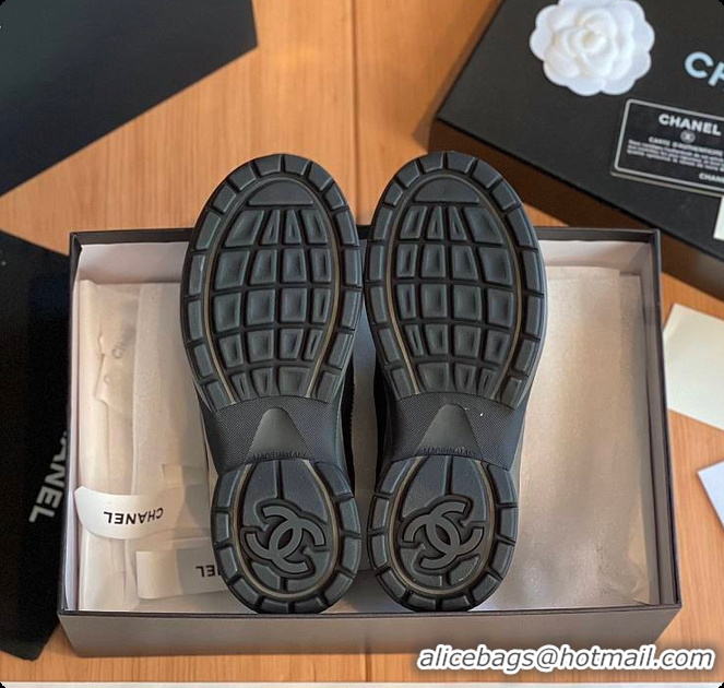 Stylish Chanel Sneaker Midnight Black Blue 60702703