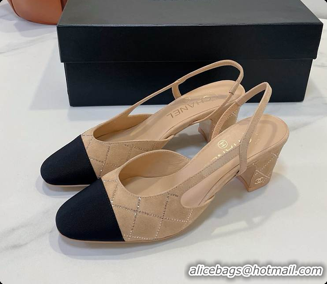 Most Popular Chanel Slingbacks High Pump Beige 60702901