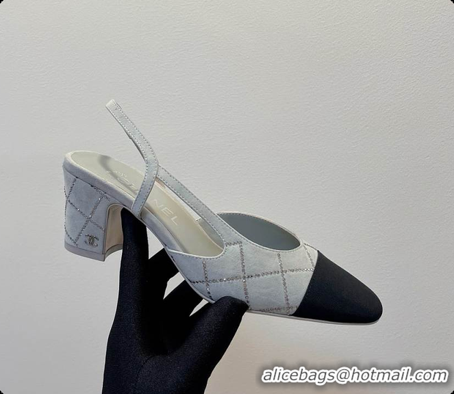 Pretty Style Chanel Slingbacks High Pump Grey 60702901