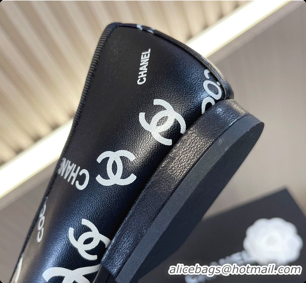 Classic Hot Chanel Ballet Flats CC Logo Black 60702902