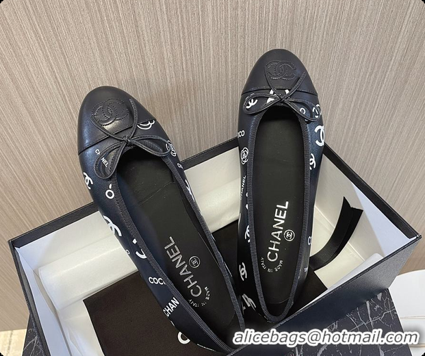 Classic Hot Chanel Ballet Flats CC Logo Black 60702902