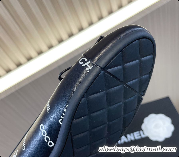 Classic Hot Chanel Ballet Flats CC Logo Black 60702902
