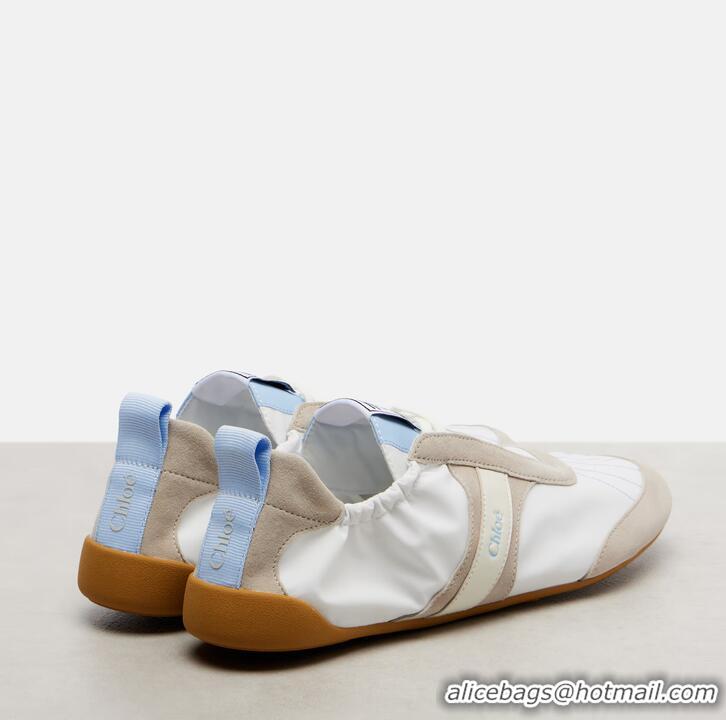 Top Grade Discount Chloe Kick Suede-trimmed Sneakers C3658