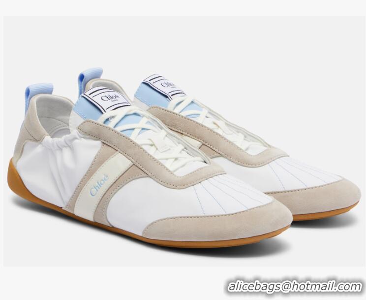 Top Grade Discount Chloe Kick Suede-trimmed Sneakers C3658