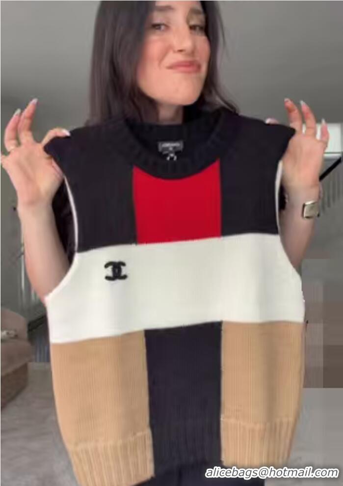 Top Grade Chanel Cashmere And Wool Top CH2563 Black/Red/Multicolor 2026