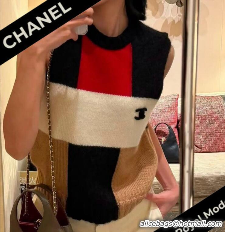 Top Grade Chanel Cashmere And Wool Top CH2563 Black/Red/Multicolor 2026