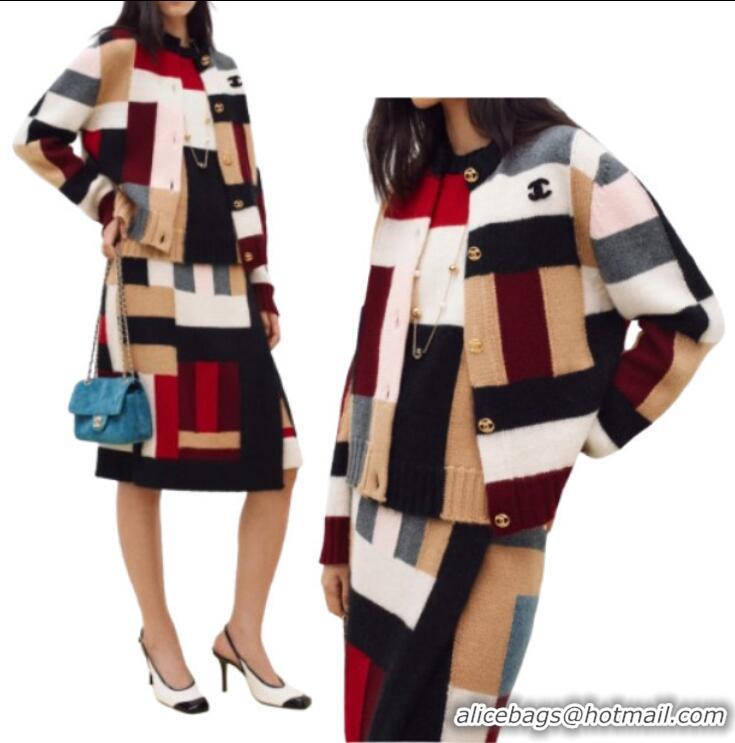 ​Best Quality Chanel Cardigan In Cashmere And Wool CH2564 Black/Red/Multicolor 2026