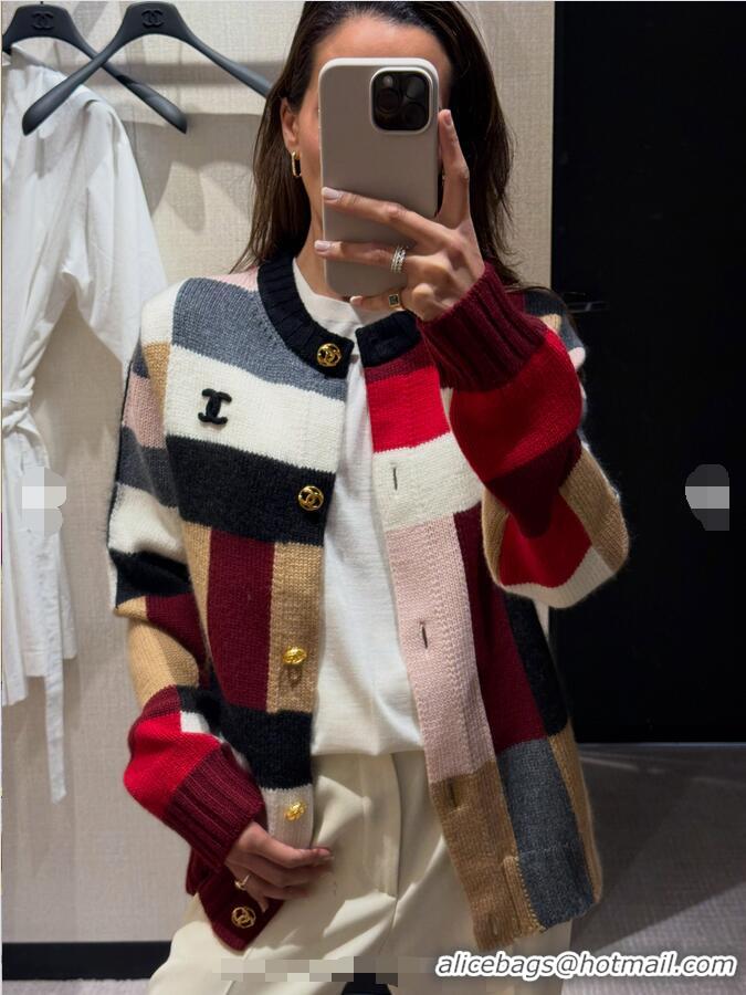 ​Best Quality Chanel Cardigan In Cashmere And Wool CH2564 Black/Red/Multicolor 2026