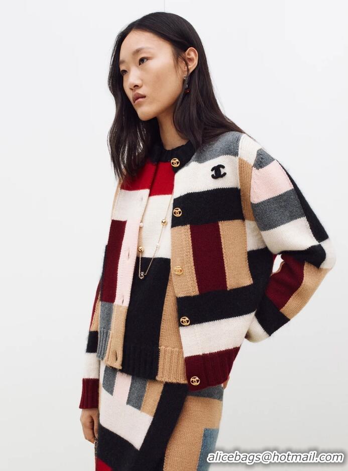 ​Best Quality Chanel Cardigan In Cashmere And Wool CH2564 Black/Red/Multicolor 2026