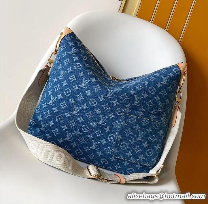 Promotional Louis Vuitton Monogram Denim Coussin Hobo Bag MM M13390 Blue