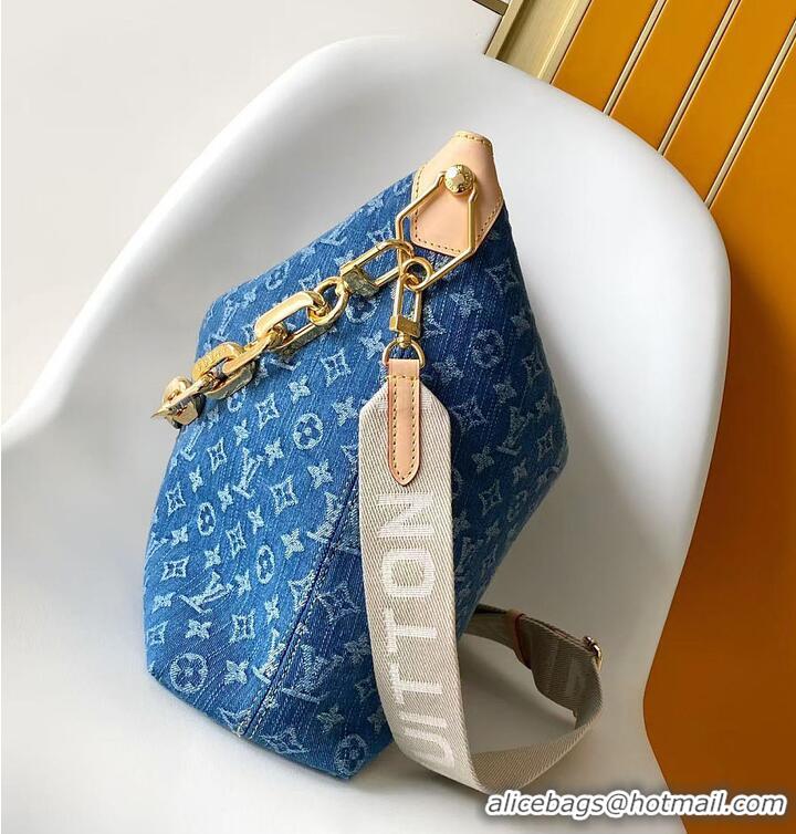 Promotional Louis Vuitton Monogram Denim Coussin Hobo Bag MM M13390 Blue
