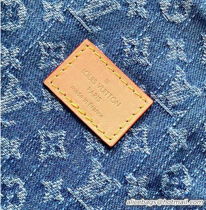 Promotional Louis Vuitton Monogram Denim Coussin Hobo Bag MM M13390 Blue