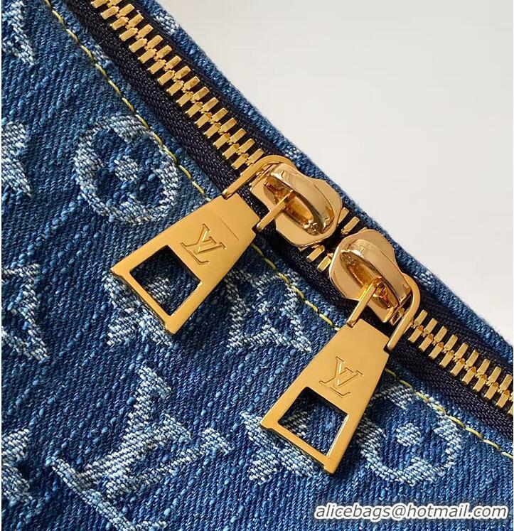 Promotional Louis Vuitton Monogram Denim Coussin Hobo Bag MM M13390 Blue