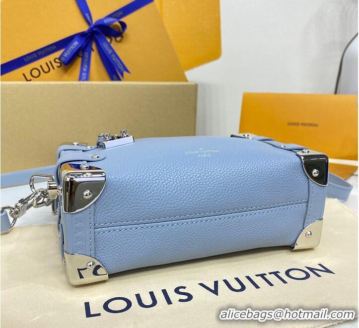 Top Quality Louis Vuitton Grained Calf Leather Side Trunk PM M25068 Blue 2026