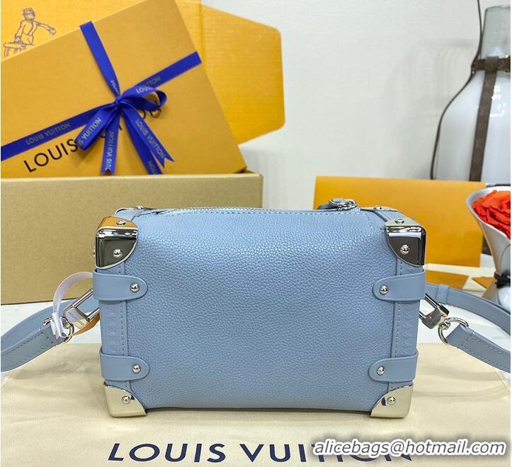Top Quality Louis Vuitton Grained Calf Leather Side Trunk PM M25068 Blue 2026