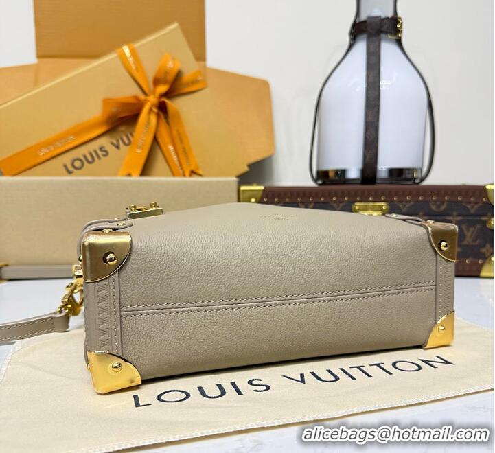 Famous Brand Louis Vuitton Grained calf leather Side Trunk PM M25068 Chalk 2026