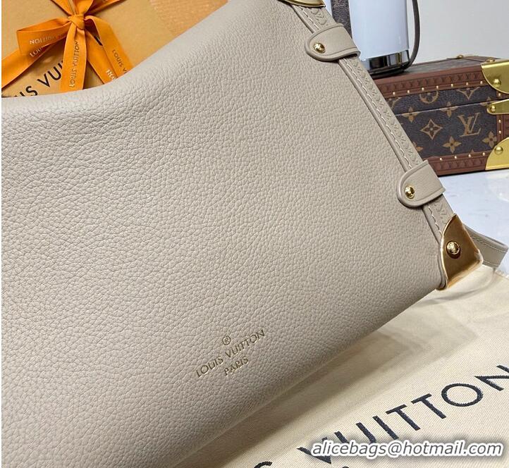 Famous Brand Louis Vuitton Grained calf leather Side Trunk PM M25068 Chalk 2026