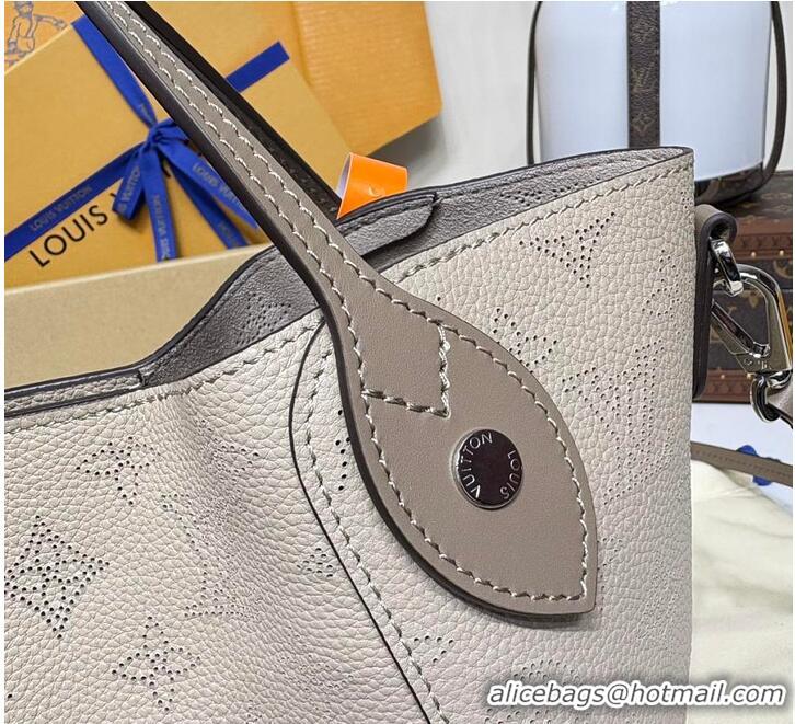 Best Quality Louis Vuitton Mahina Leather Hina MM M54355 Gray 2026