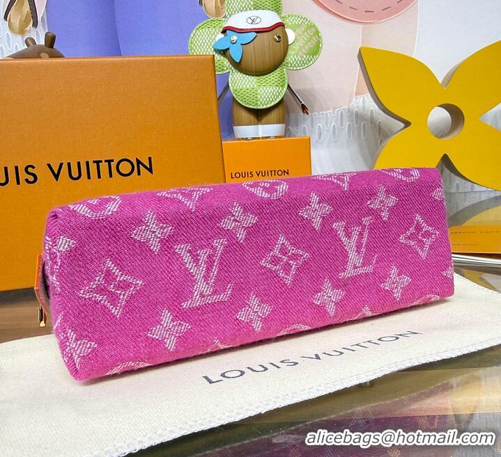 Top Quality Louis Vuitton Monogram Denim Pochette Cosmetique PM M24317 Fuschia 2026