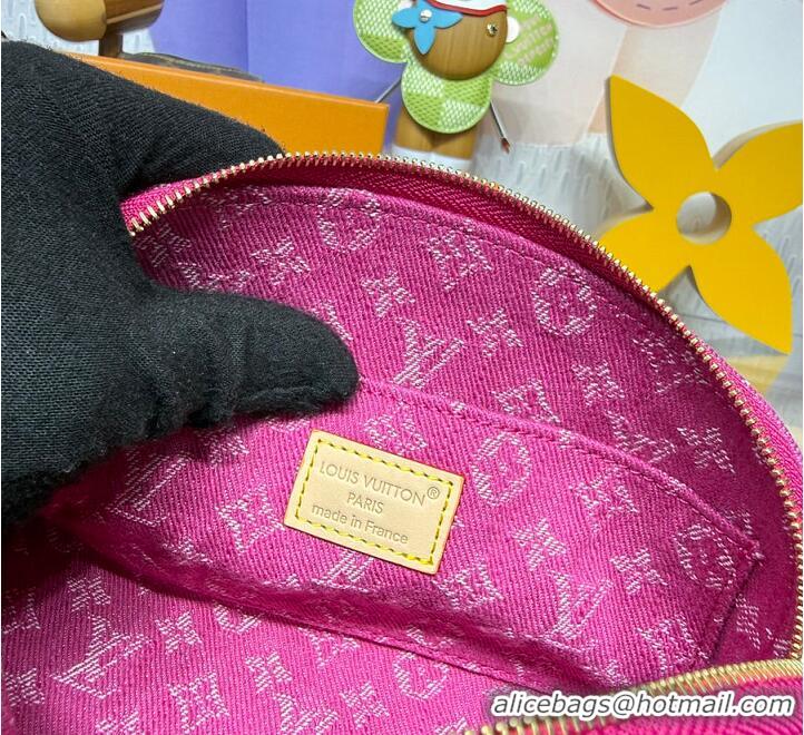 Top Quality Louis Vuitton Monogram Denim Pochette Cosmetique PM M24317 Fuschia 2026