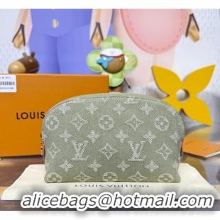 Best Price Louis Vuitton Monogram Denim Pochette Cosmetique PM M24317 Green 2026
