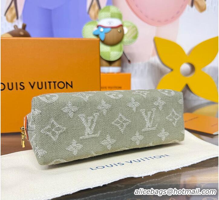 Best Price Louis Vuitton Monogram Denim Pochette Cosmetique PM M24317 Green 2026